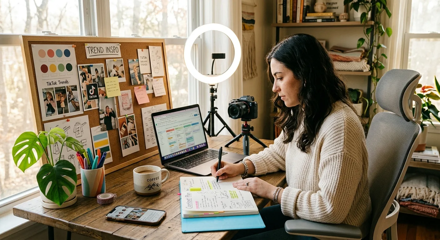 Creator working through content trends