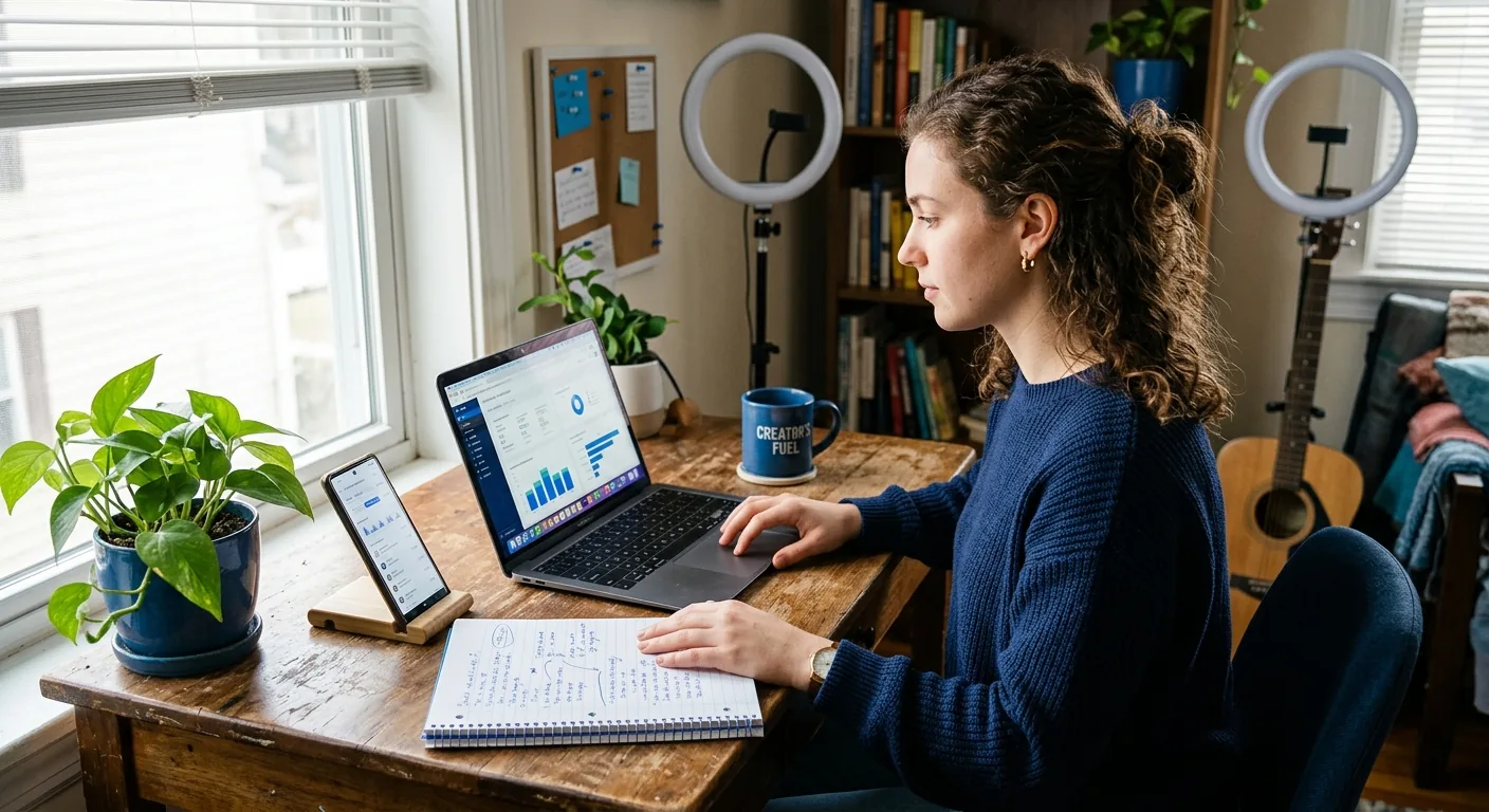Creator working through creator business AI assistant