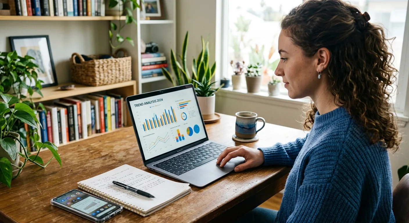 Creator working through content trends