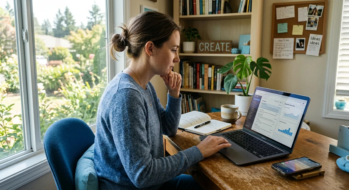 Creator working through influencer brand outreach