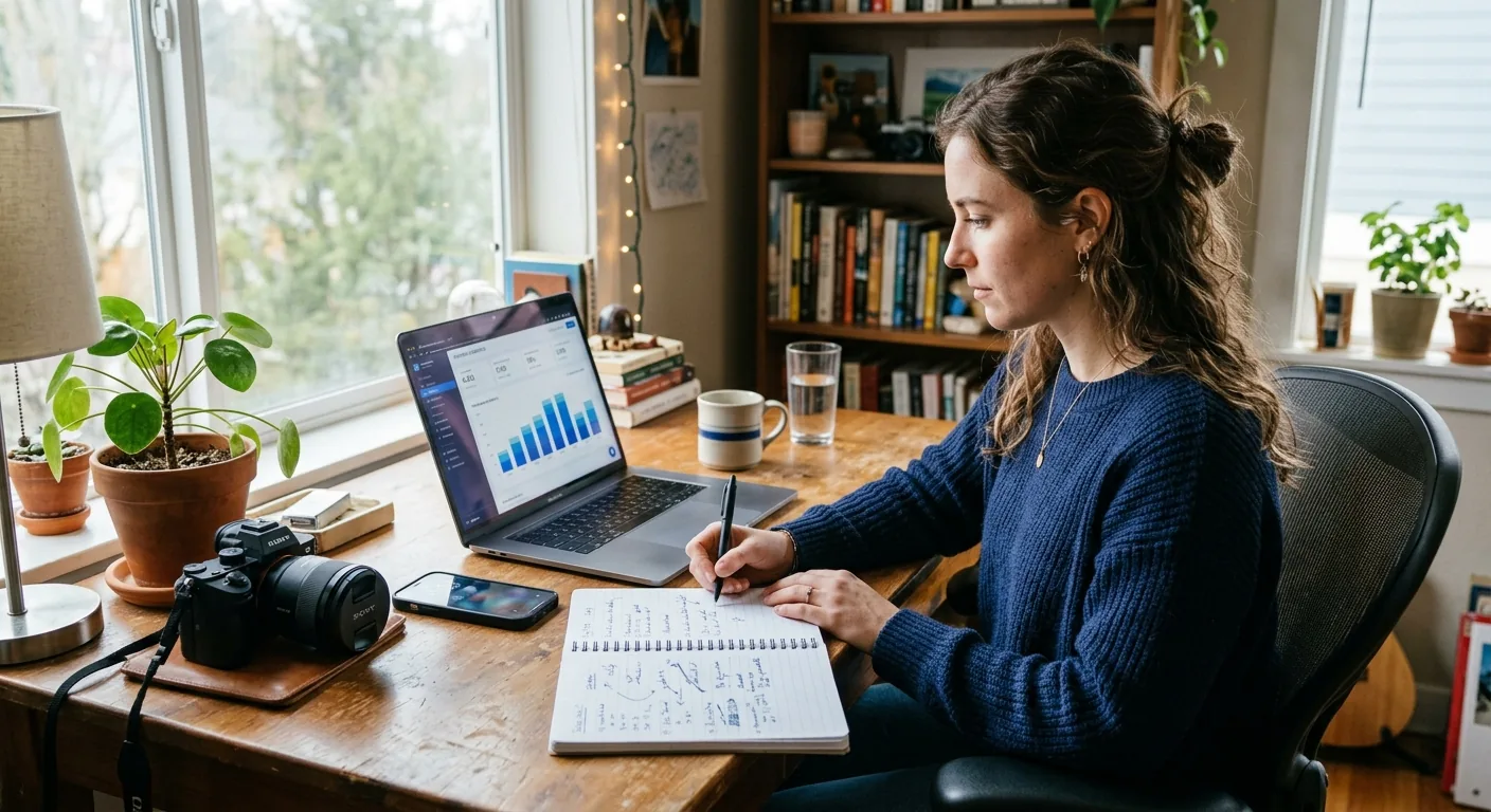 Creator working through brand collaboration opportunities