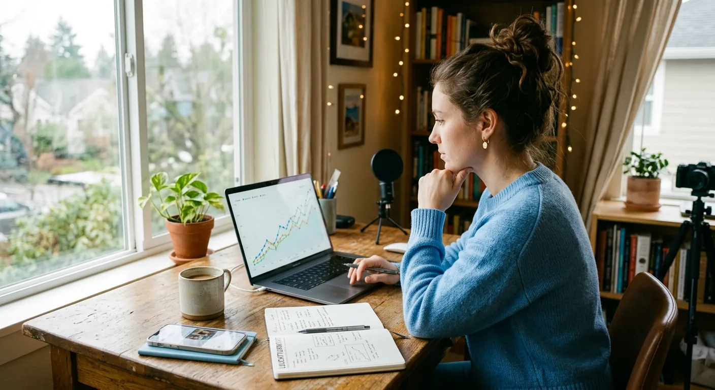 Creator working through content trends