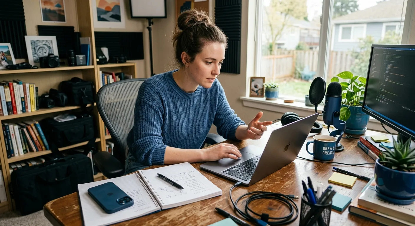 Creator working through creator business AI assistant
