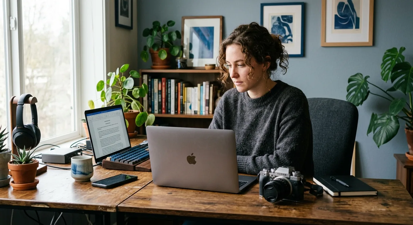 Creator working through brand collaboration opportunities