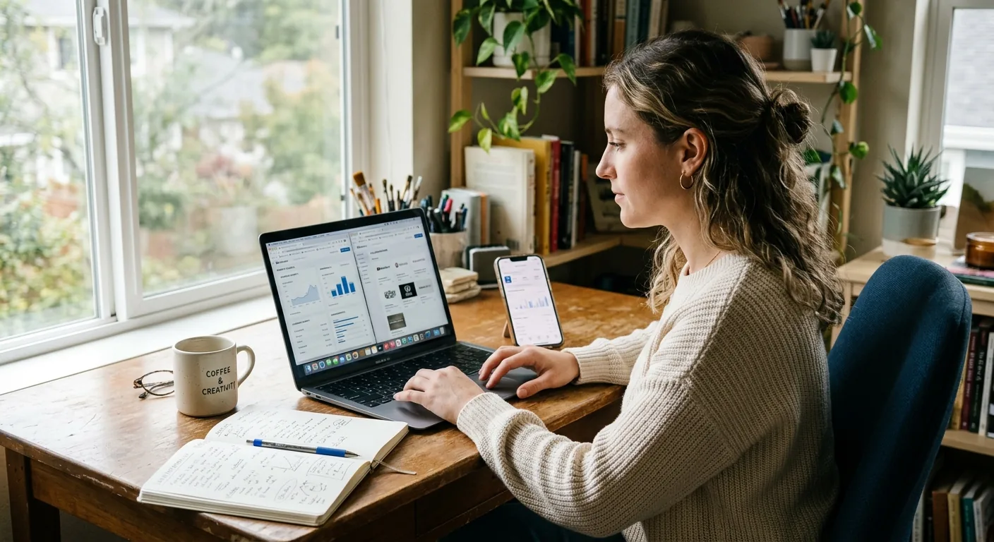 Creator working through brand collaboration opportunities