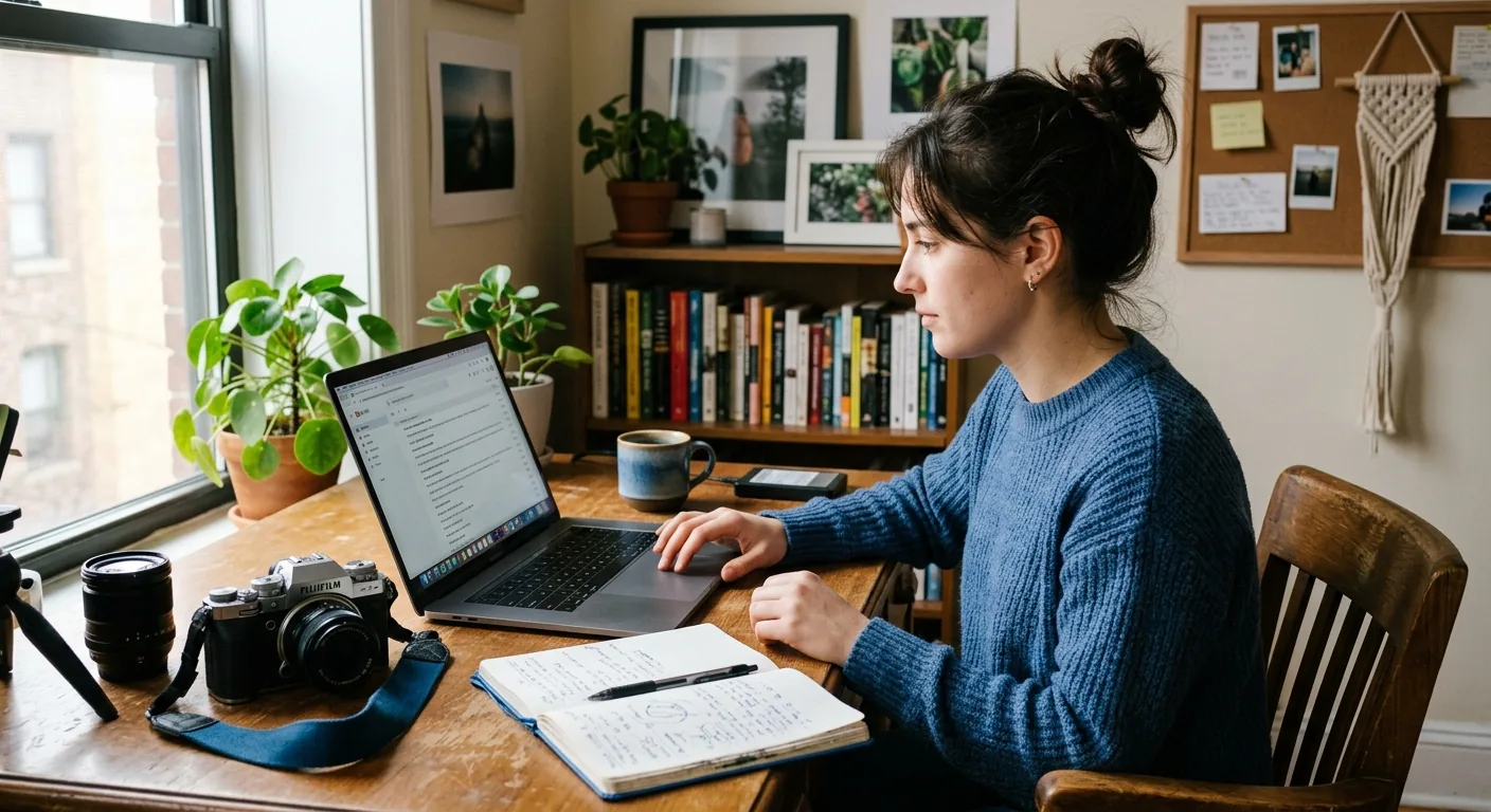 Creator working through brand collaboration opportunities