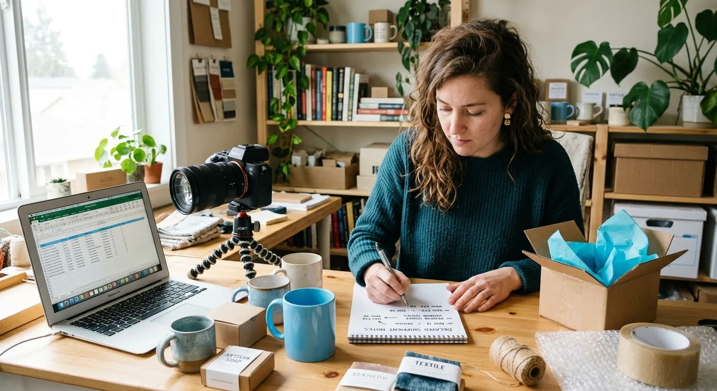 Creator working through brand collaboration opportunities