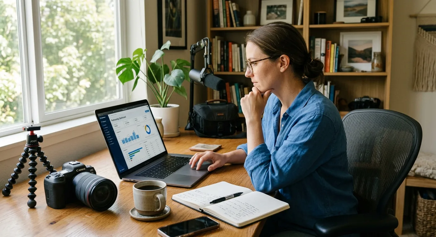 Creator working through brand collaboration opportunities