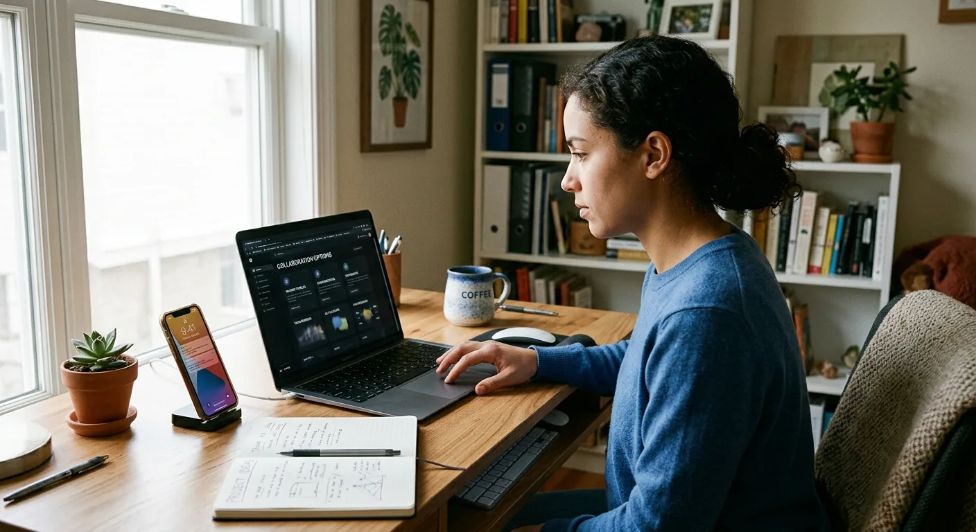Creator working through brand collaboration opportunities