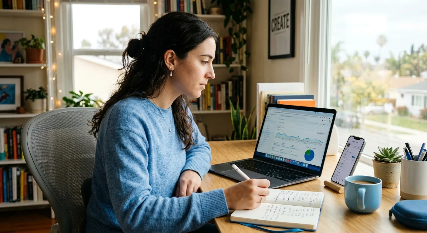 Creator working through brand collaboration opportunities