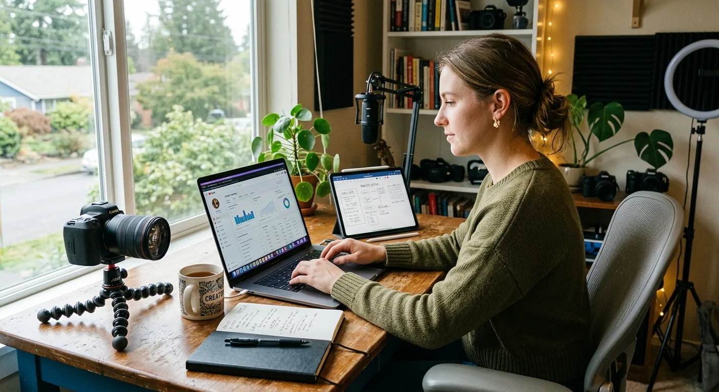 Creator working through creator business AI assistant