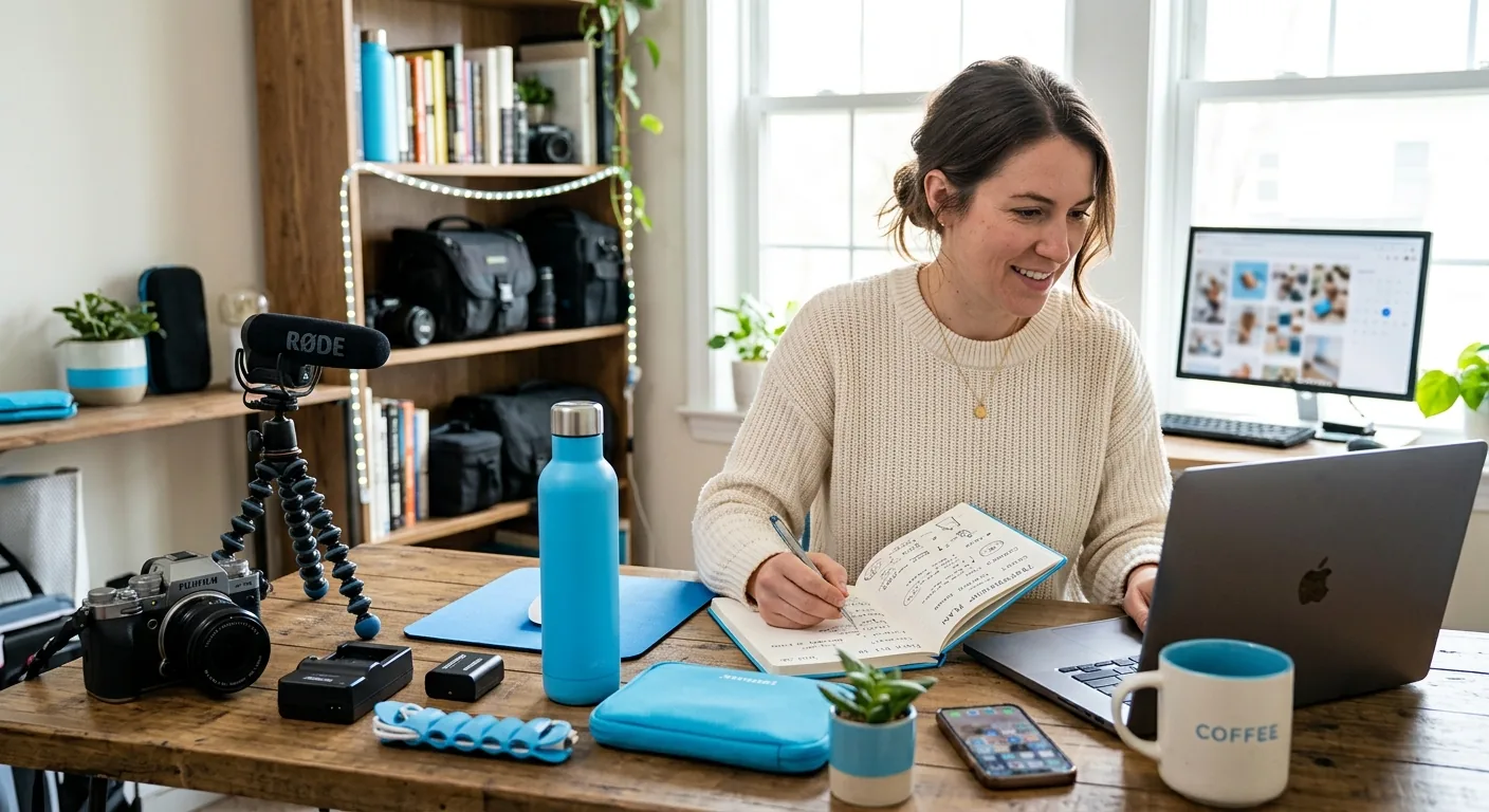 Creator working through brand collaboration opportunities