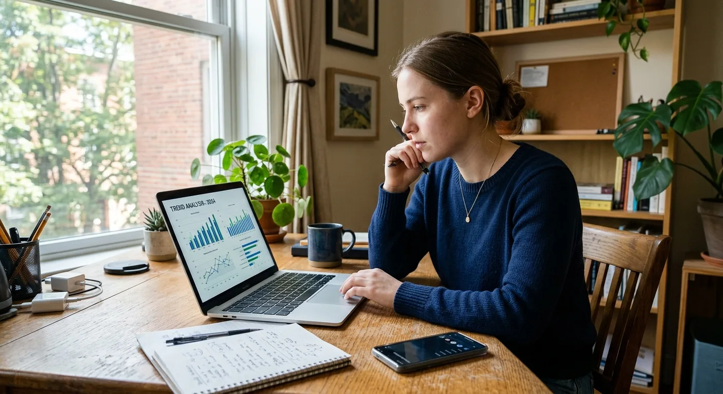 Creator working through content trends