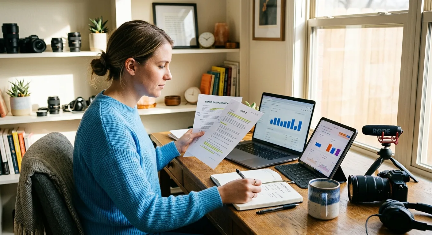 Creator working through creator brand deals