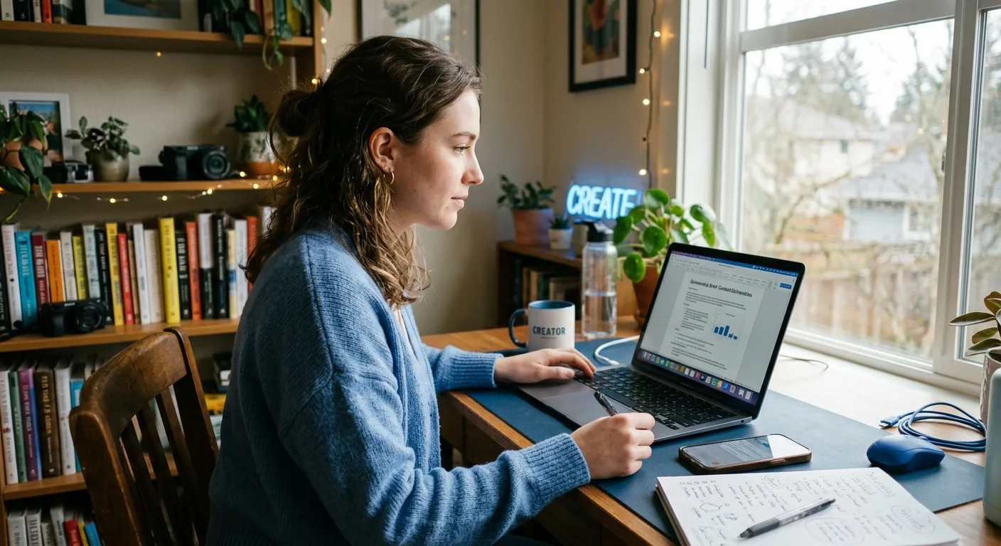 Creator working through creator brand deals