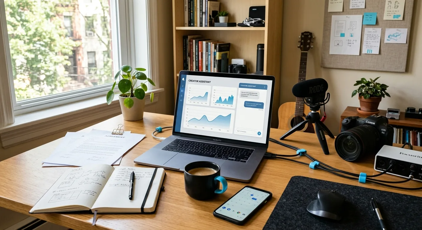 Creator working through creator business AI assistant