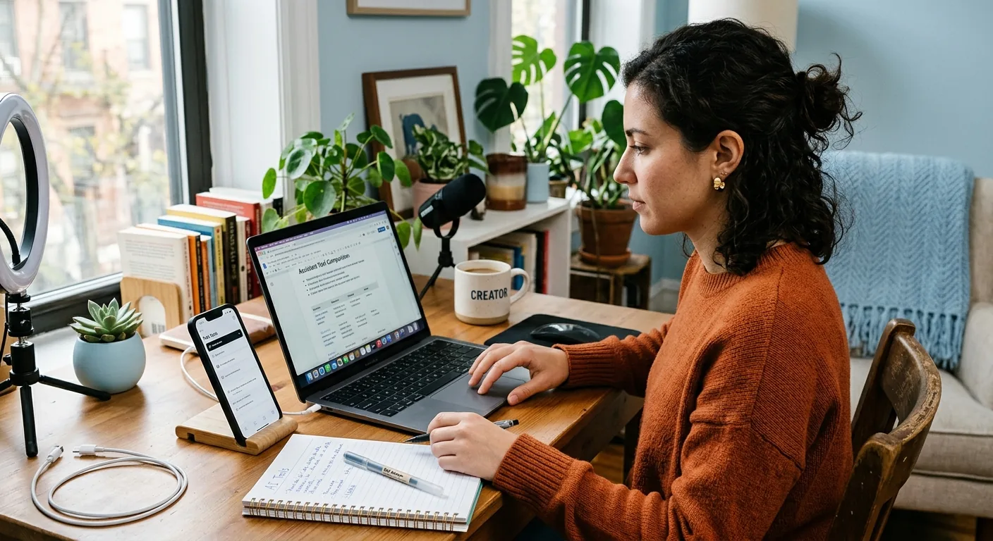 Creator working through creator business AI assistant