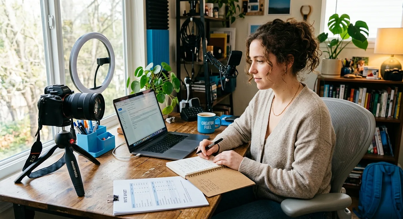 Creator working through creator sponsorship rates
