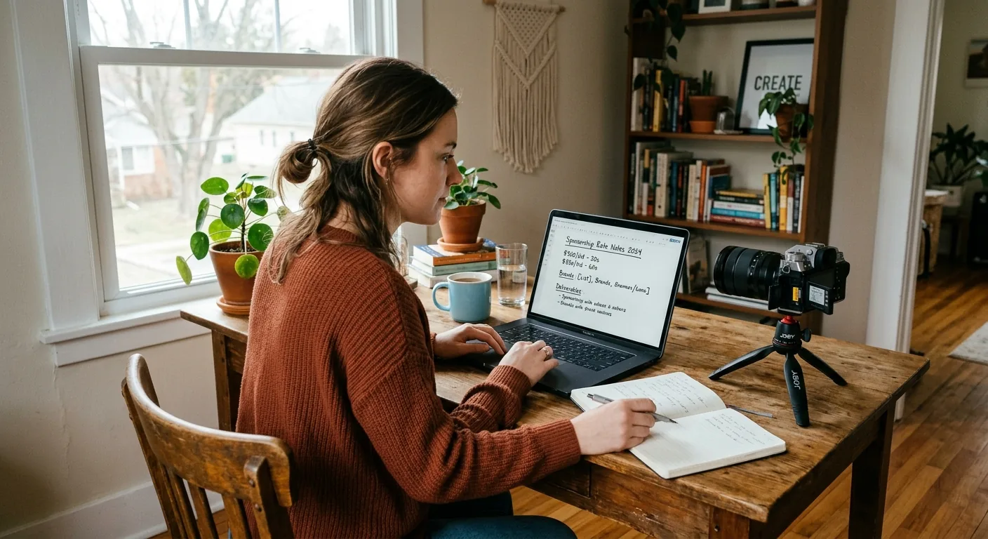 Creator working through creator sponsorship rates