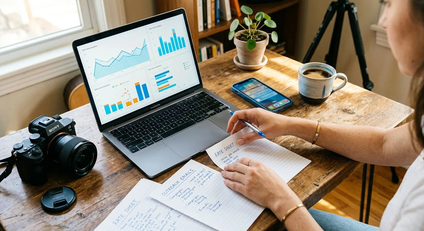 Creator working through creator sponsorship rates