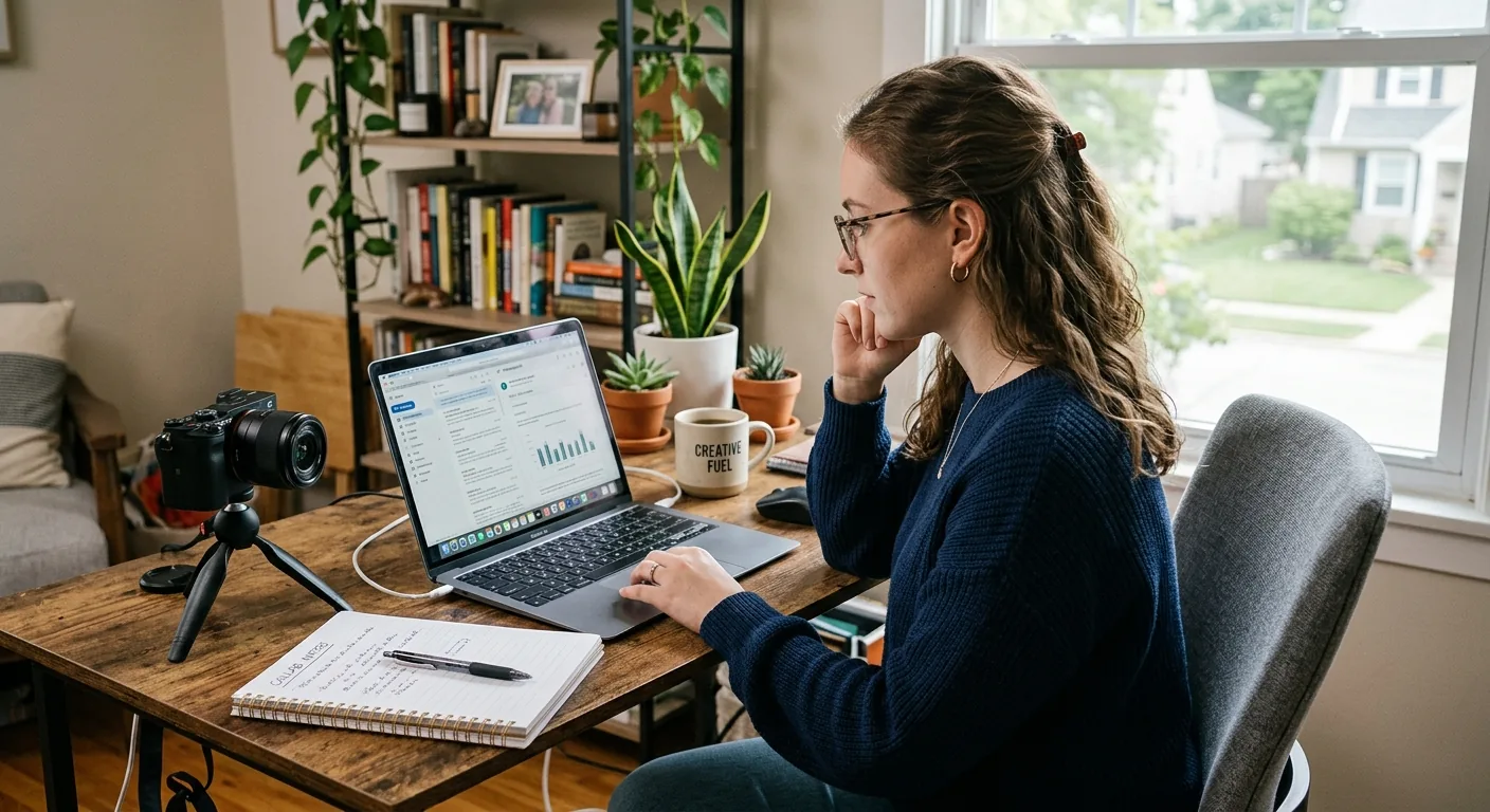 Creator working through brand collaboration opportunities