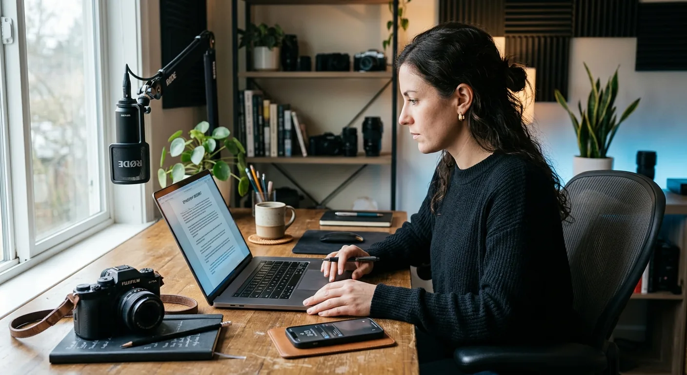Creator working through creator brand deals