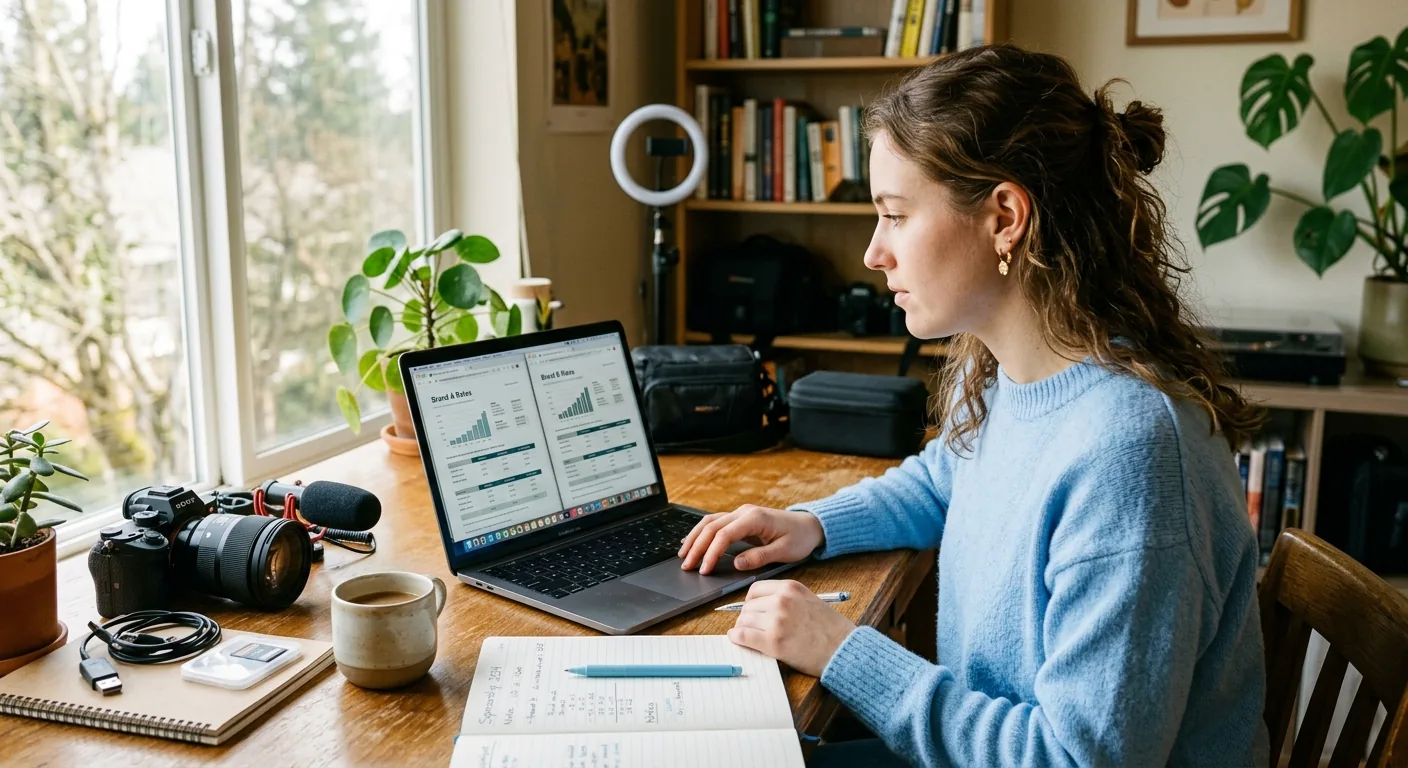 Creator working through creator sponsorship rates