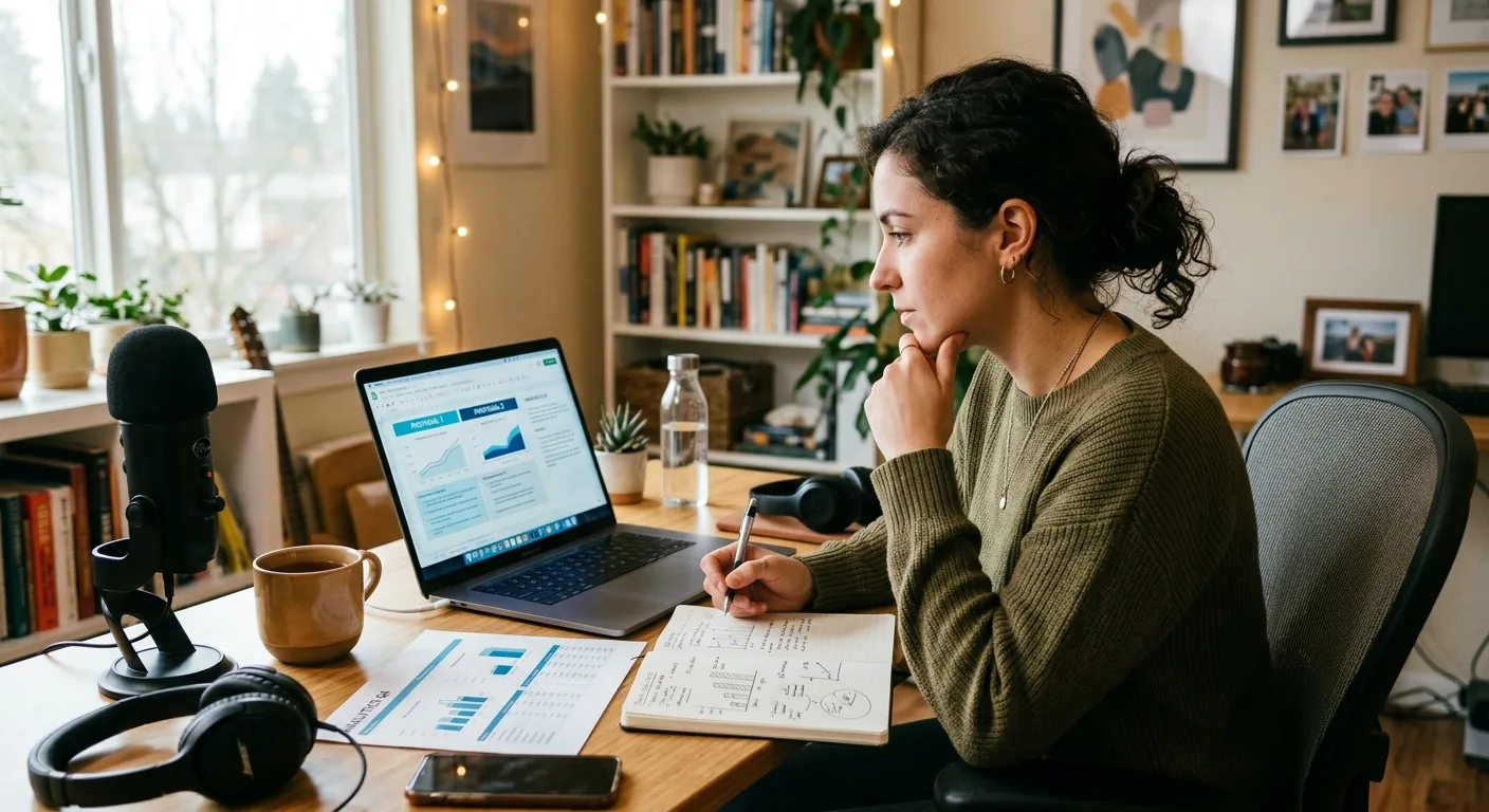 Creator working through brand collaboration opportunities