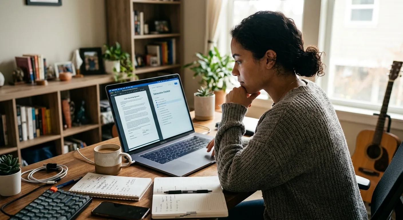 Creator working through creator brand deals