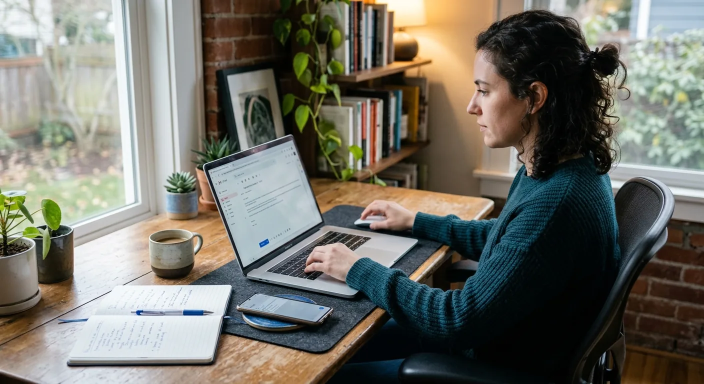 Creator working through influencer brand outreach
