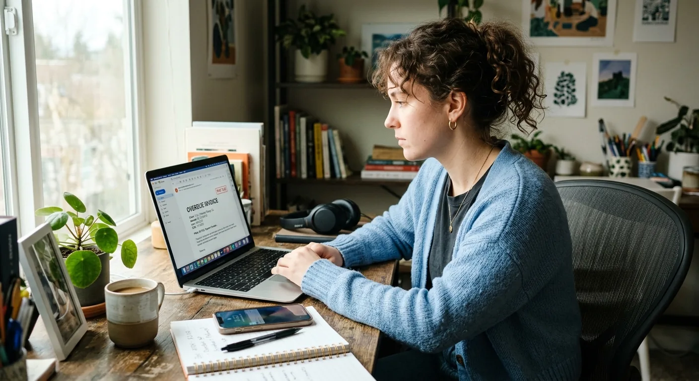 Creator working through influencer brand outreach