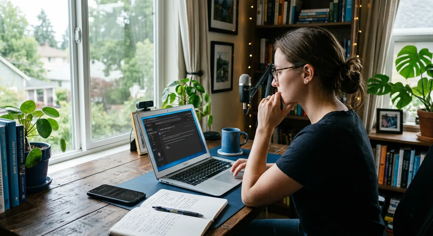 Creator working through influencer brand outreach