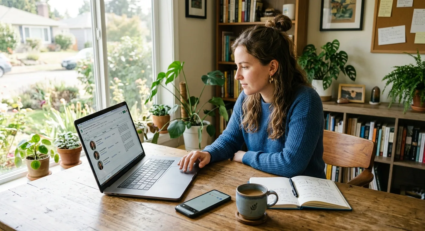 Creator working through influencer brand outreach