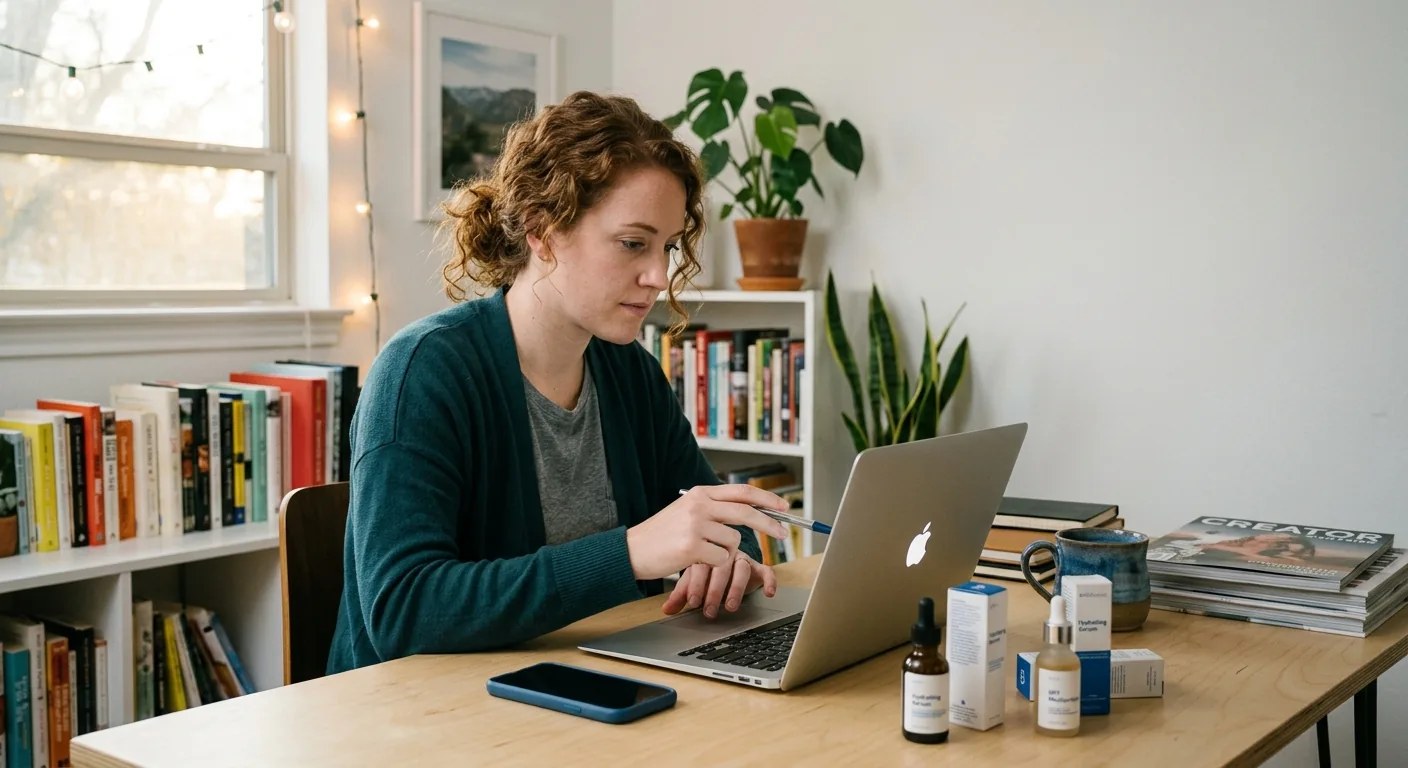 Creator working through influencer brand outreach