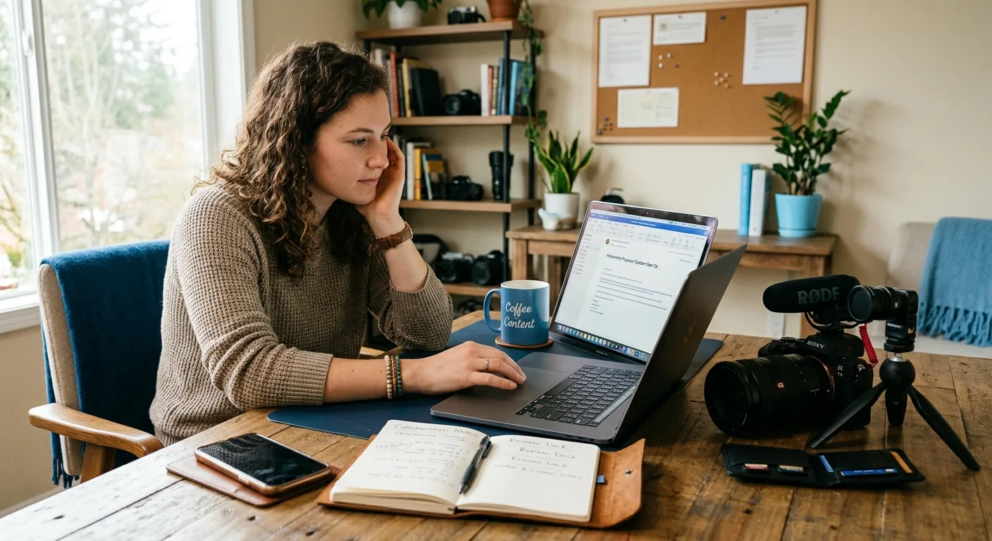 Creator working through creator brand deals