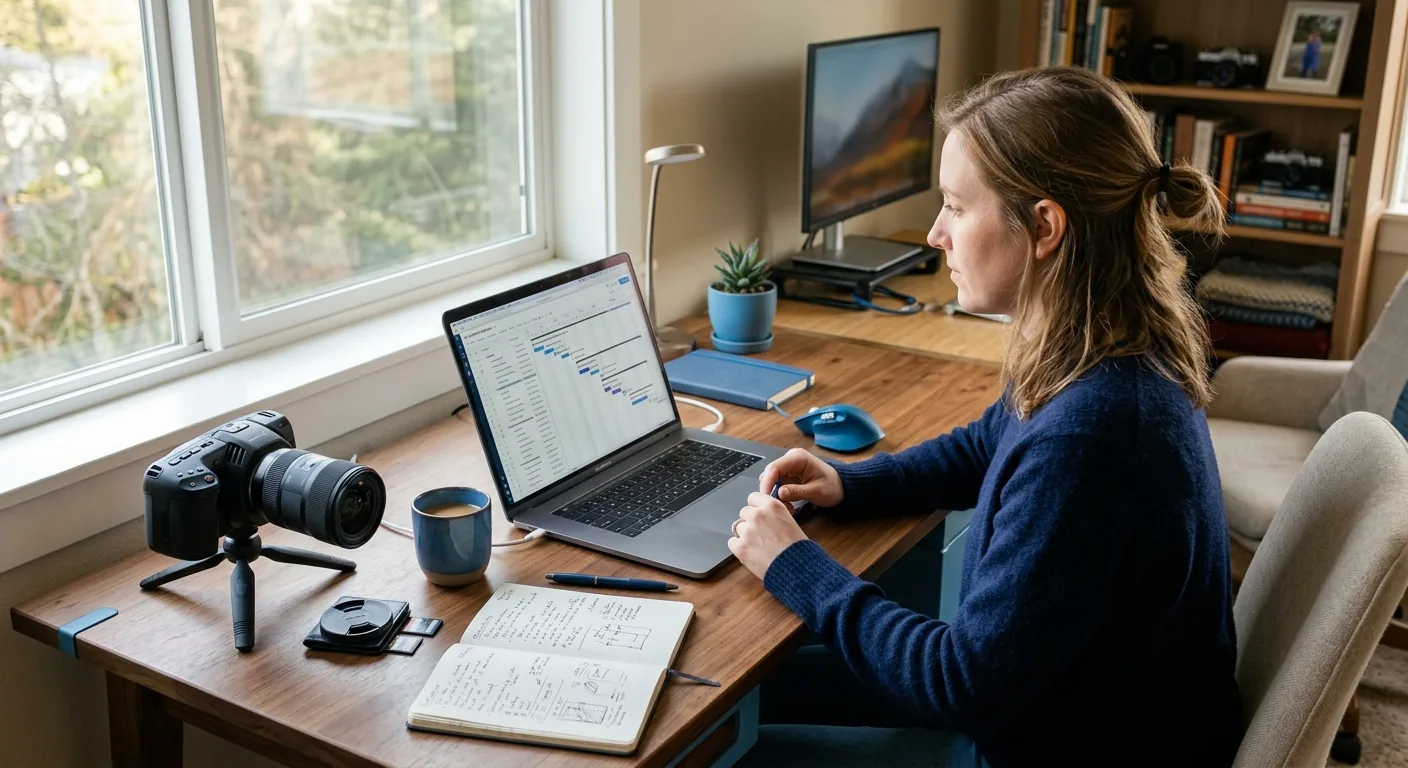 Creator working through brand collaboration opportunities