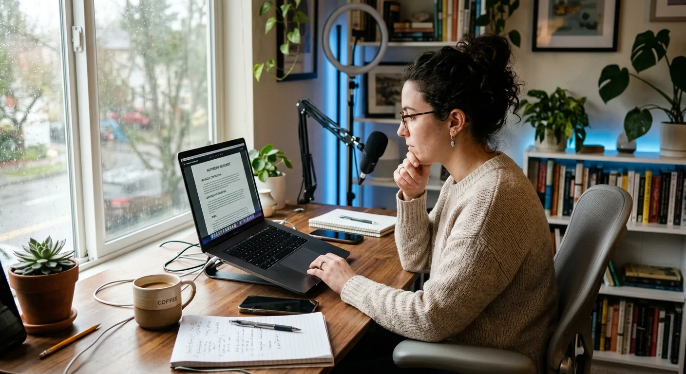 Creator working through brand collaboration opportunities