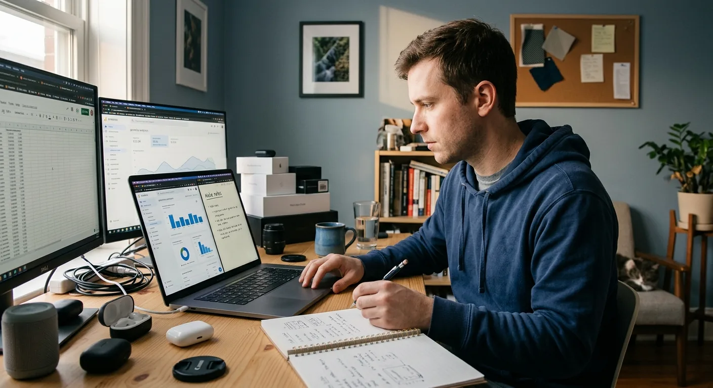 Creator working through brand collaboration opportunities