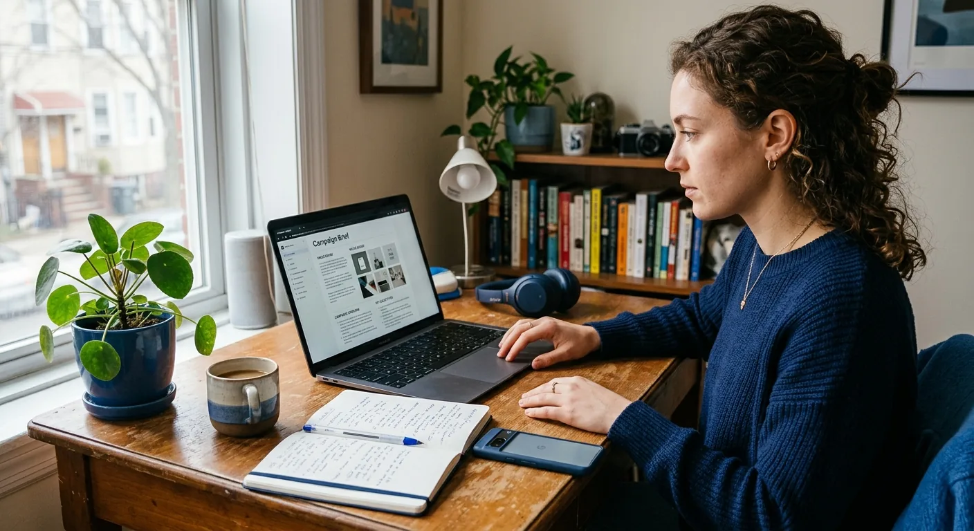 Creator working through creator brand deals