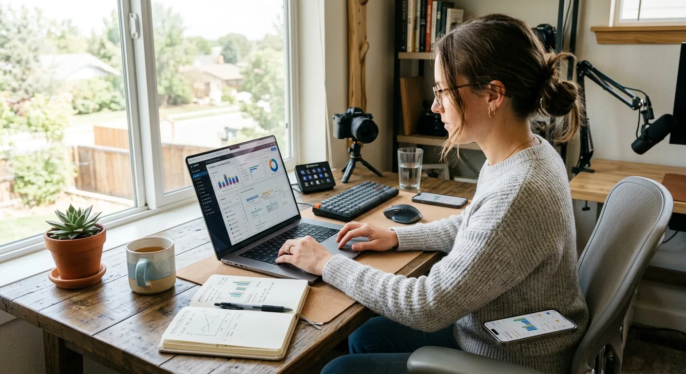 Creator working through creator business AI assistant