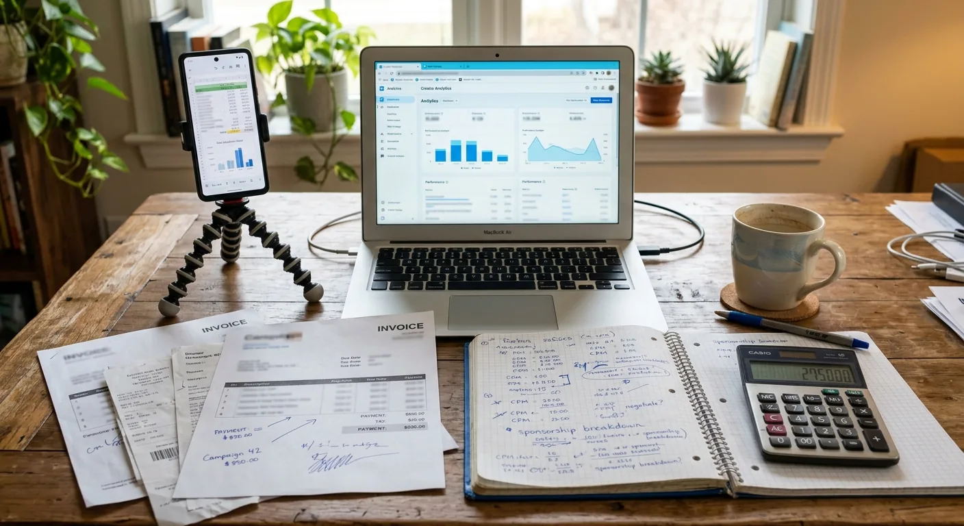 Creator working through creator sponsorship rates