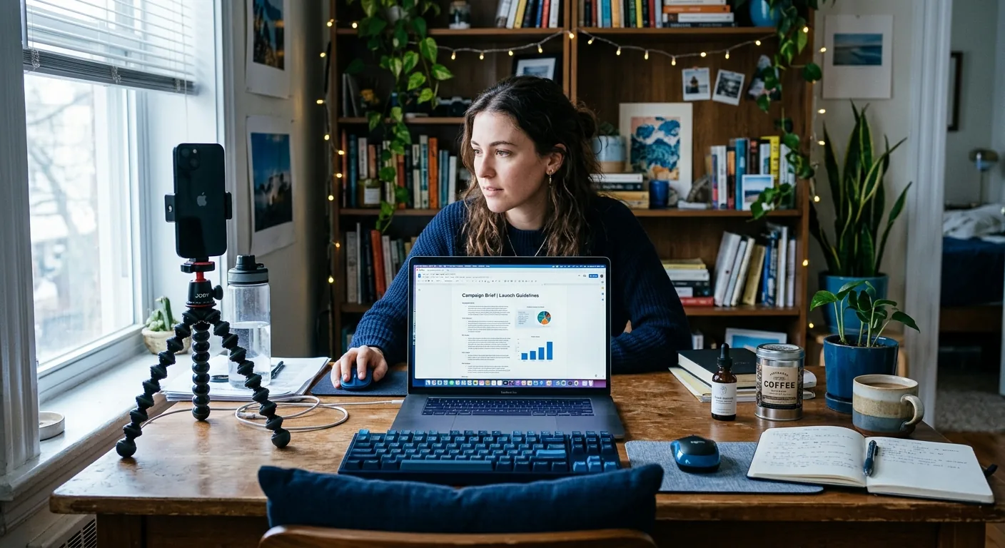 Creator working through creator brand deals