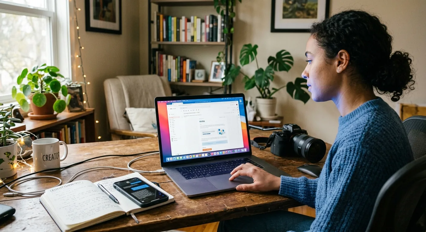 Creator working through creator brand deals