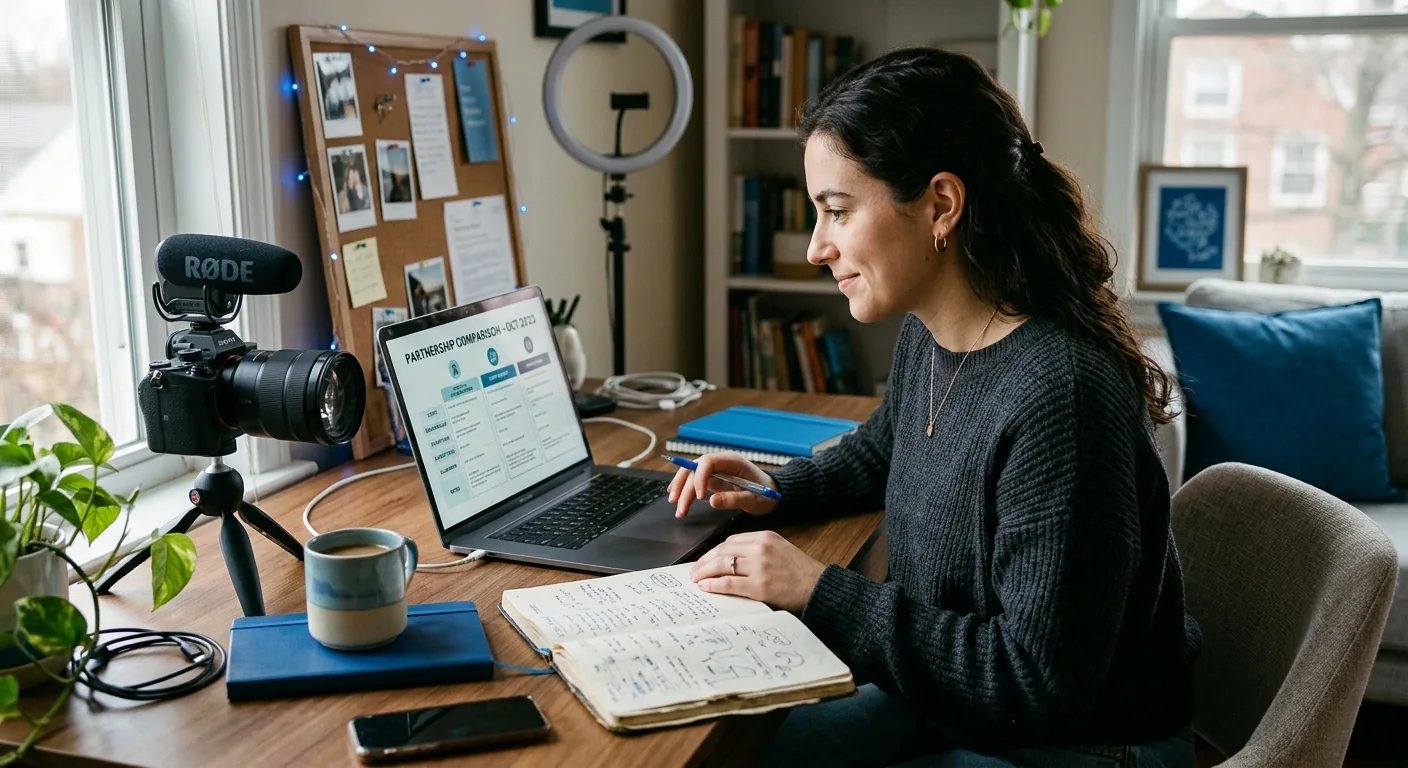 Creator working through creator brand deals