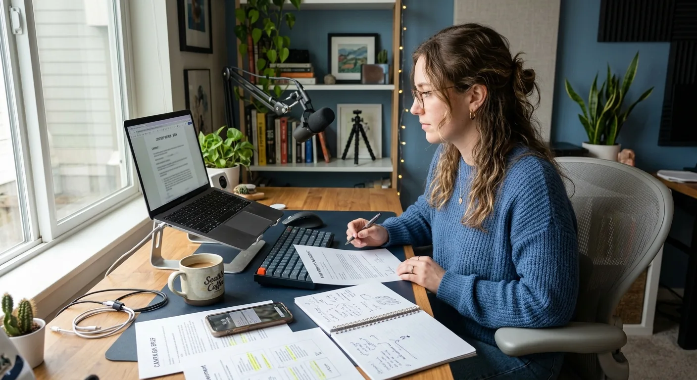Creator working through creator brand deals