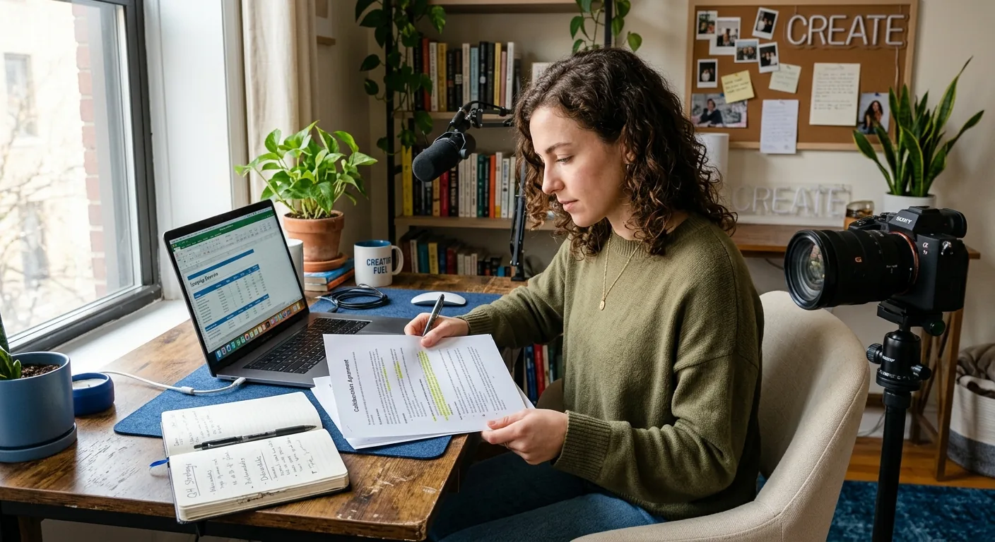 Creator working through creator brand deals