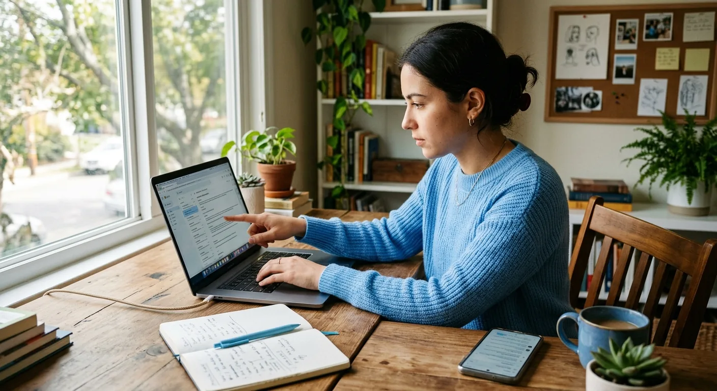 Creator working through brand collaboration opportunities