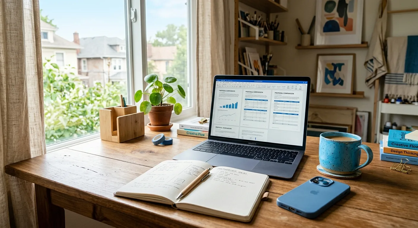 Creator working through brand collaboration opportunities