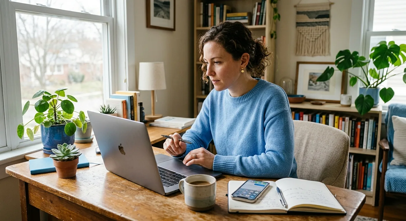 Creator working through brand collaboration opportunities