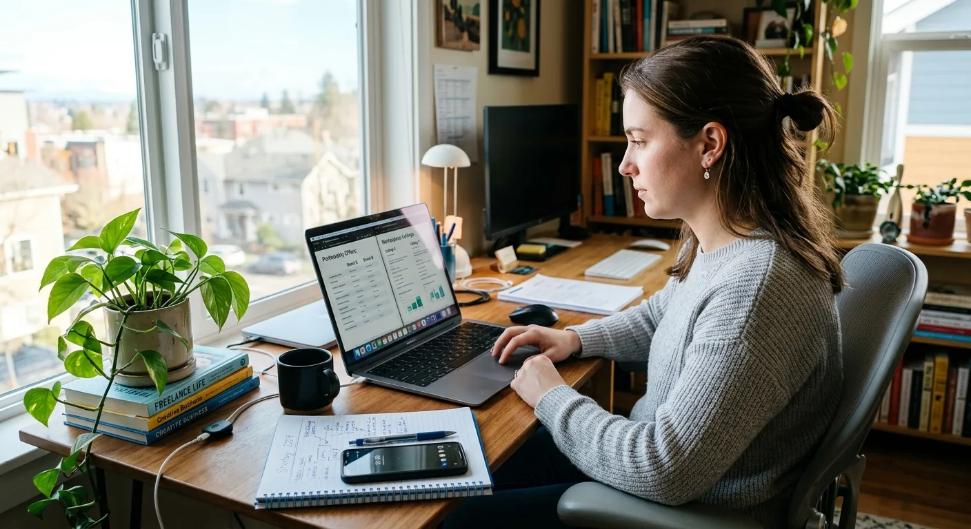 Creator working through brand collaboration opportunities